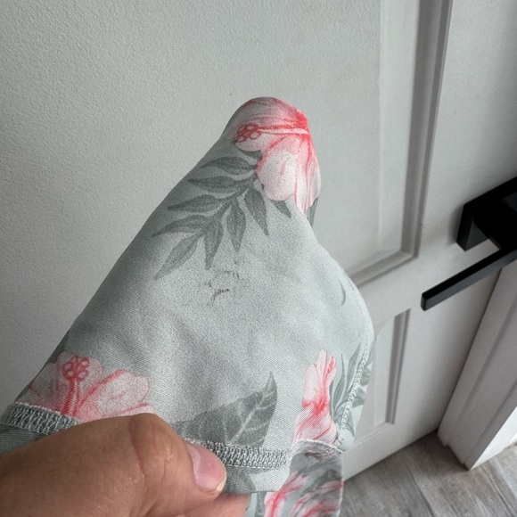 GLYDER  Floral Print Women's Leggings - White and Pink size M - Picture 9 of 9